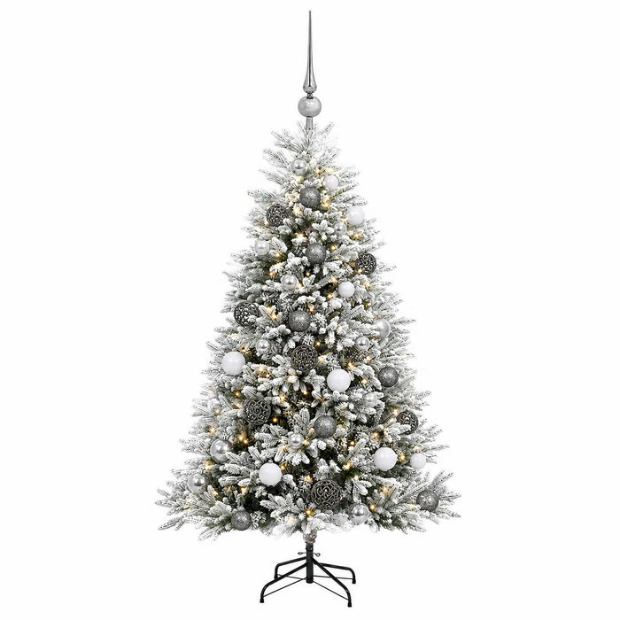 Brad de Crăciun artificial cu globuri 150 cm 150 LED-uri - WALTI WALTI