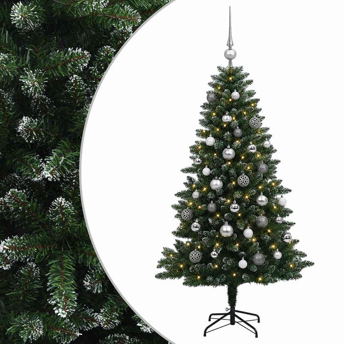 Brad de Crăciun artificial cu globuri 150 cm 150 LED-uri - WALTI WALTI
