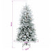 Brad de Crăciun artificial cu glob 120 cm 150 LED-uri Alb cald - WALTI WALTI