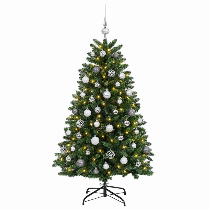 Brad de Crăciun artificial, verde mediu, cu globuri 150 cm - WALTI WALTI