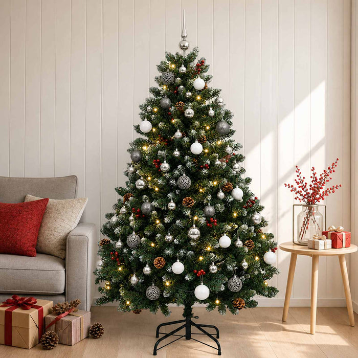 Brad de Crăciun artificial cu globuri 180 cm 300 LED-uri - WALTI WALTI