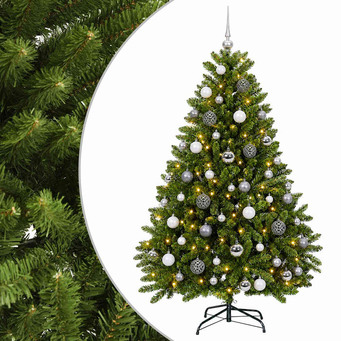 Brad de Crăciun artificial, verde deschis, cu globuri 120 cm - WALTI WALTI
