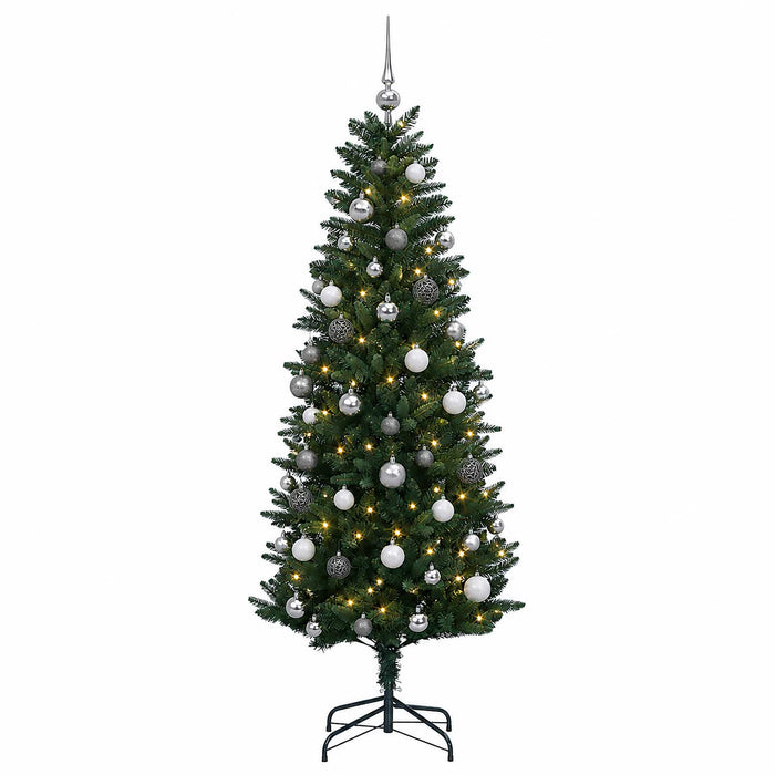 Brad de Crăciun artificial cu ramuri mobile și globuri 150 cm - WALTI WALTI