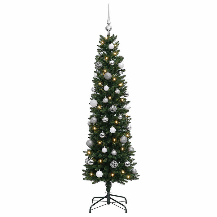 Brad de Crăciun artificial, îngust, cu globuri 120 cm - WALTI WALTI
