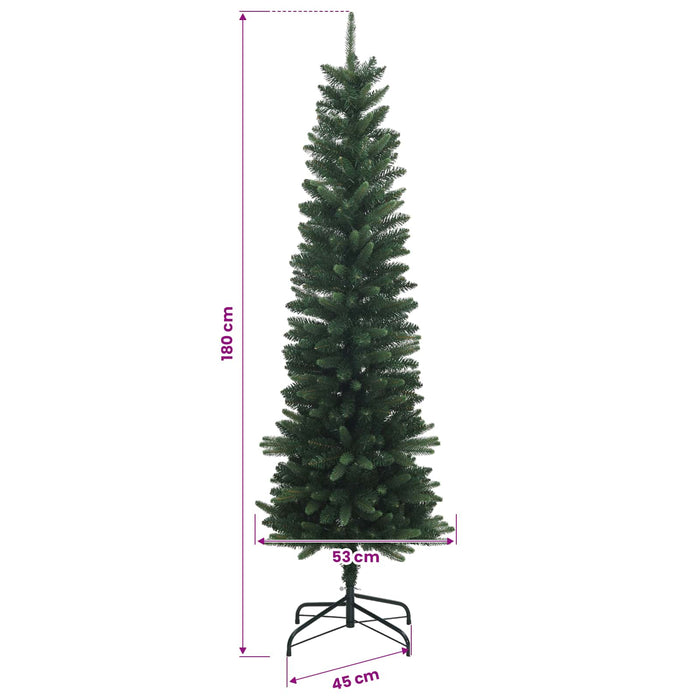 Copac Artificial Slăb de Crăciun 180 cm 300 LED-uri Alb cald WALTI