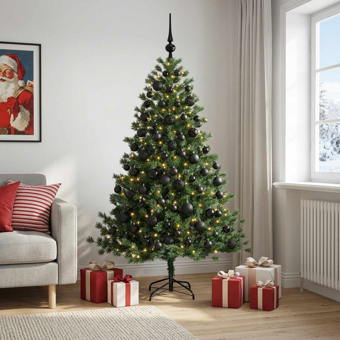 Brad de Crăciun artificial cu glob 180 cm 300 LED-uri Alb cald - WALTI WALTI