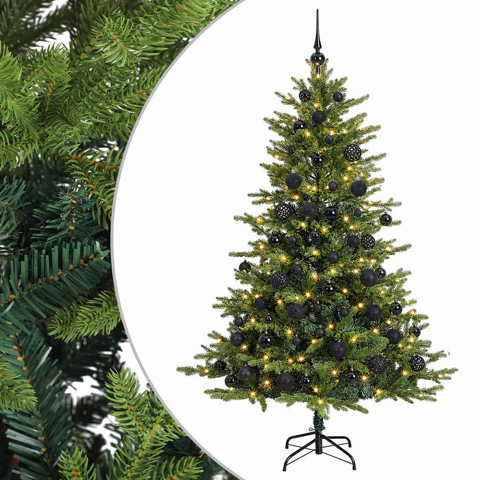 Brad de Crăciun artificial cu globuri 240 cm 300 LED-uri WALTI