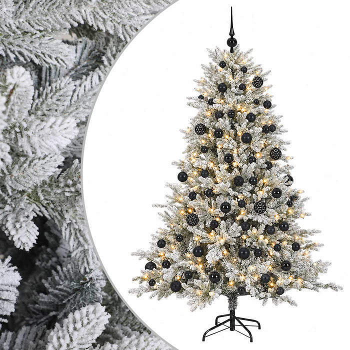 Brad de Crăciun artificial cu glob 240 cm 300 LED-uri Alb cald WALTI