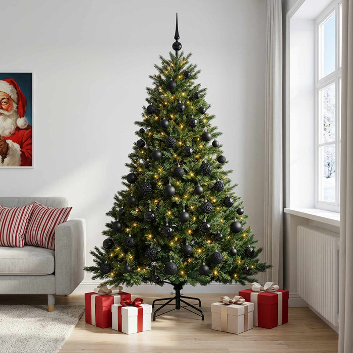 Brad de Crăciun artificial cu glob 210 cm 300 LED-uri Alb cald WALTI