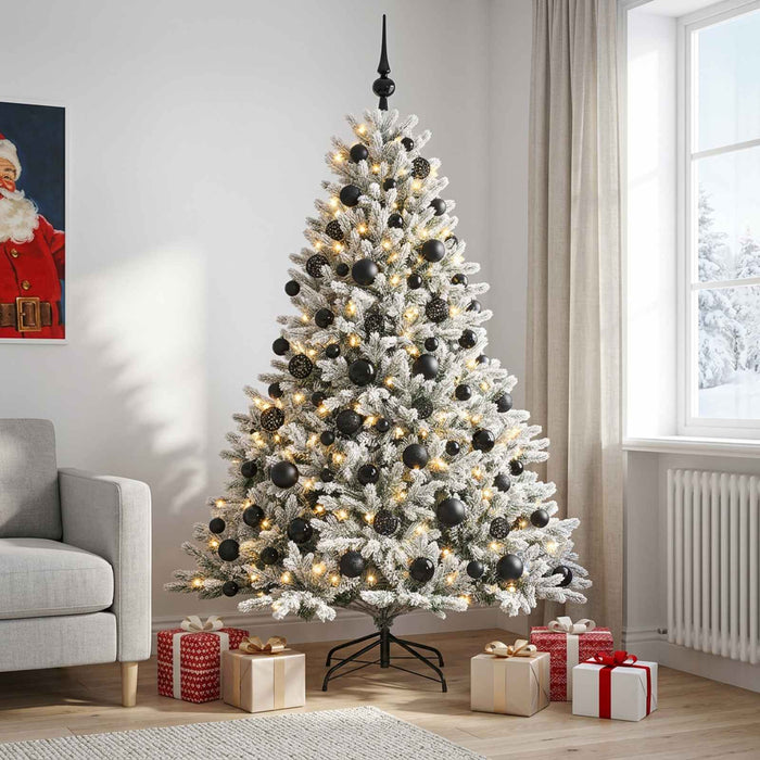 Brad de Crăciun artificial cu glob 180 cm 300 LED-uri Alb cald WALTI