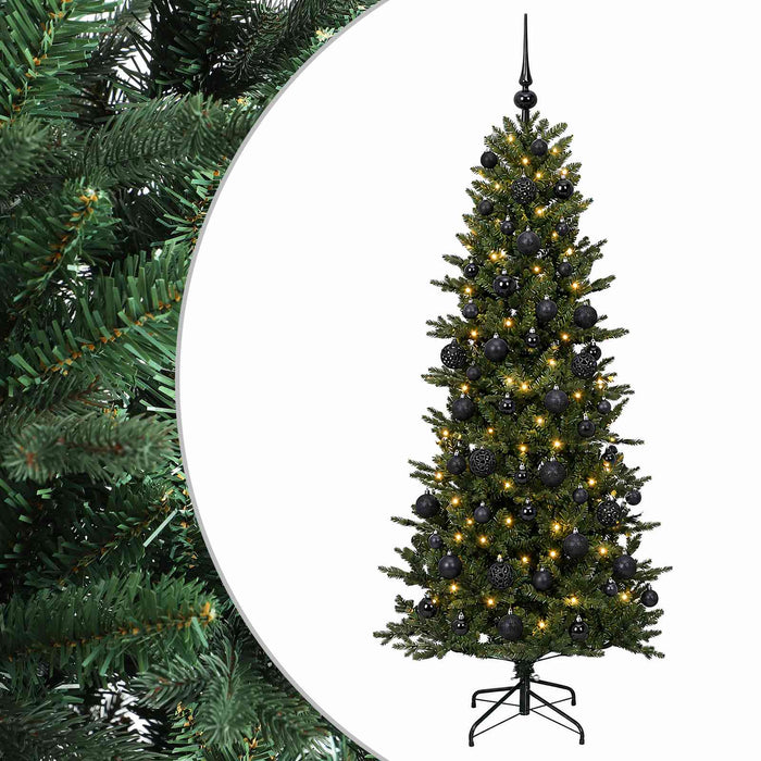 Brad de Crăciun artificial cu glob 180 cm 300 LED-uri Alb cald WALTI