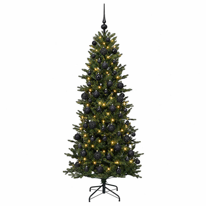 Brad de Crăciun artificial cu glob 210 cm 300 LED-uri Alb cald WALTI