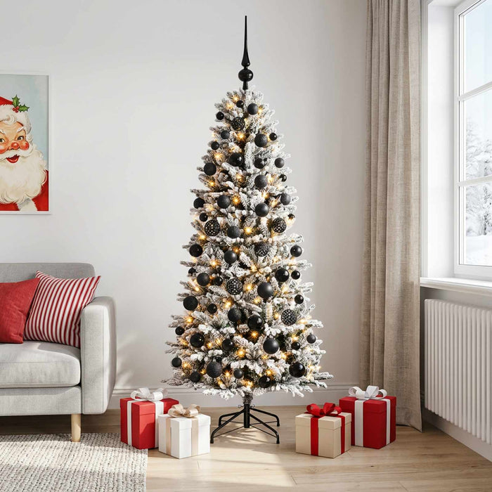 Brad de Crăciun artificial cu glob 240 cm 300 LED-uri Alb cald WALTI