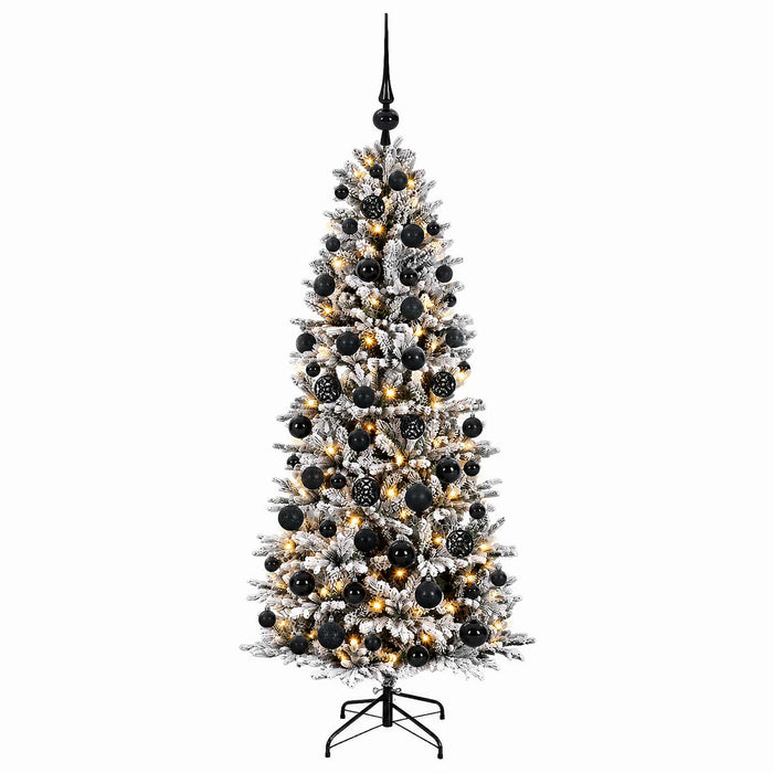 Brad de Crăciun artificial cu glob 180 cm 300 LED-uri Alb cald WALTI