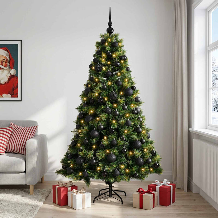 Brad de Crăciun artificial cu glob 180 cm 300 LED-uri Alb cald WALTI