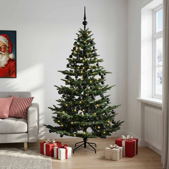 Brad de Crăciun artificial cu glob 180 cm 300 LED-uri Alb cald WALTI