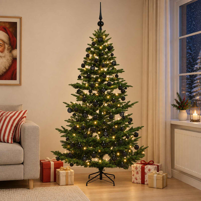 Brad de Crăciun artificial cu glob 240 cm 300 LED-uri Alb cald WALTI