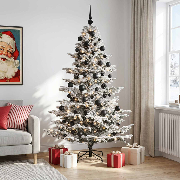 Brad de Crăciun artificial cu glob 210 cm 300 LED-uri Alb cald WALTI