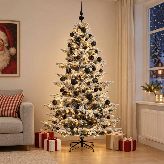 Brad de Crăciun artificial cu glob 240 cm 300 LED-uri Alb cald WALTI