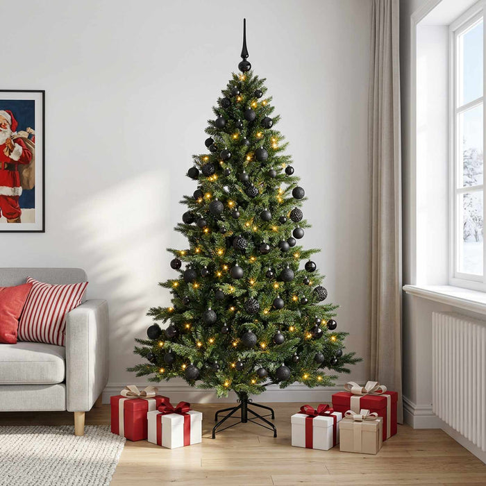 Brad de Crăciun artificial cu glob 240 cm 300 LED-uri Alb cald WALTI