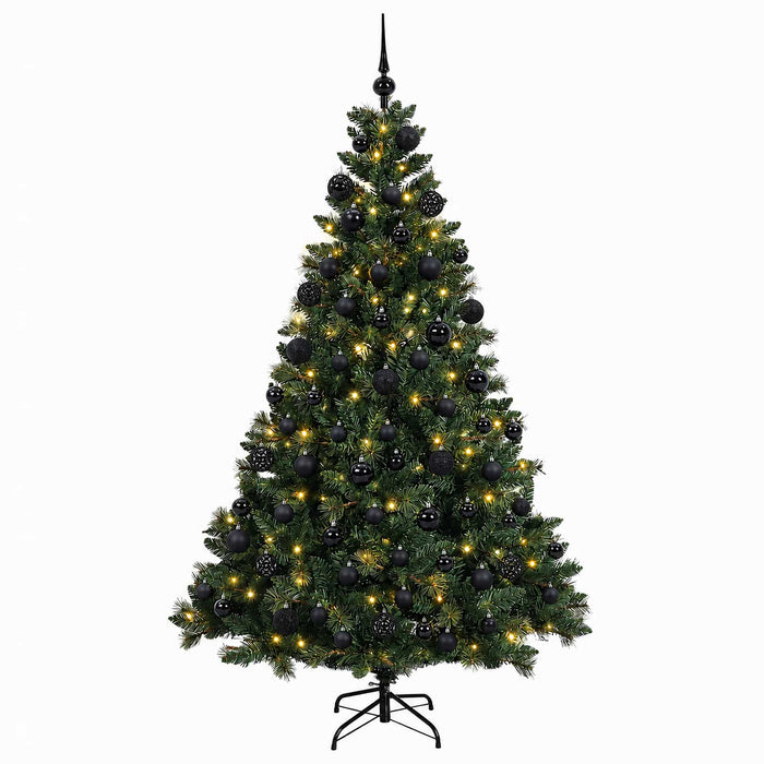 Brad de Crăciun artificial cu globuri 240 cm 300 LED-uri WALTI