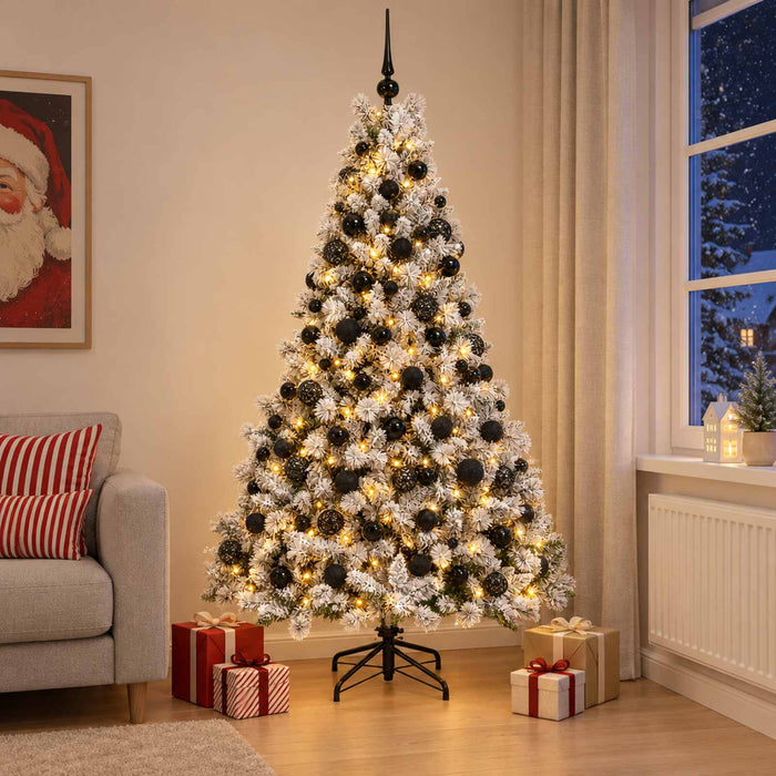 Brad de Crăciun artificial cu globuri 210 cm 300 LED-uri - WALTI WALTI