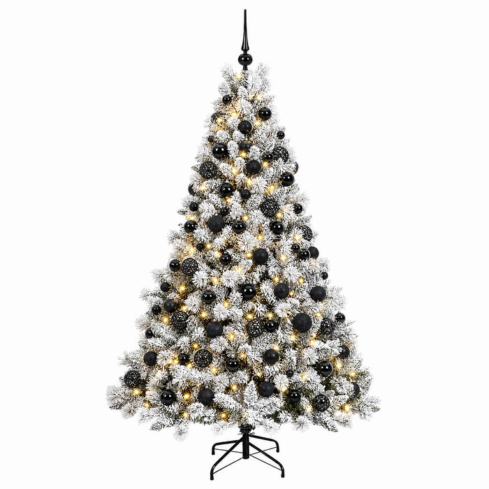 Brad de Crăciun artificial cu globuri 240 cm 300 LED-uri WALTI