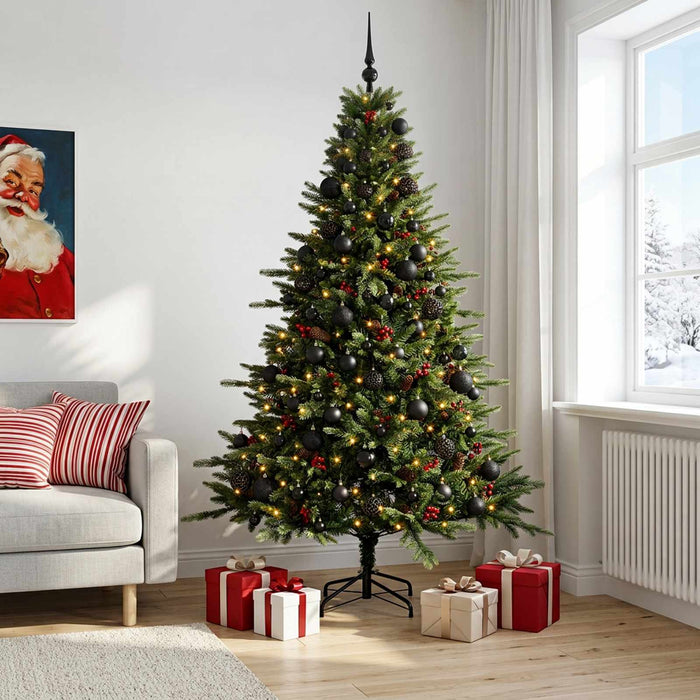 Brad de Crăciun artificial cu glob 240 cm 300 LED-uri Alb cald WALTI