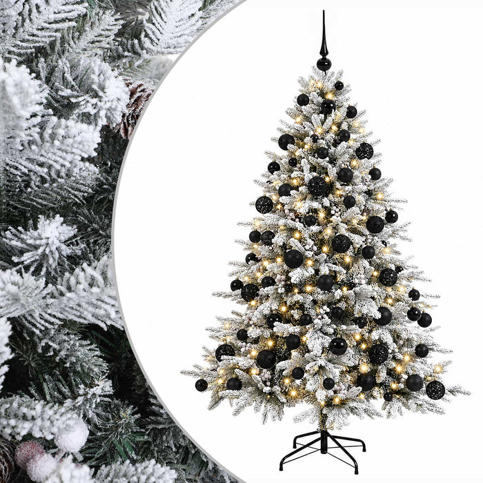 Brad de Crăciun artificial cu glob 210 cm 300 LED-uri Alb cald WALTI