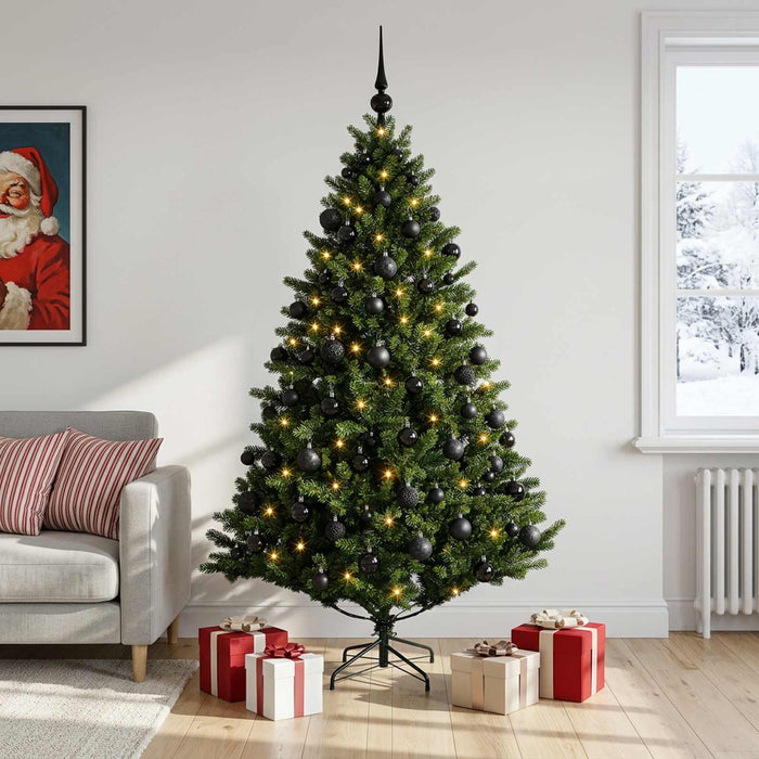 Brad de Crăciun artificial cu glob 210 cm 300 LED-uri Alb cald WALTI