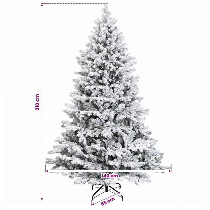 Brad de Crăciun artificial cu globuri 210 cm 300 LED-uri WALTI