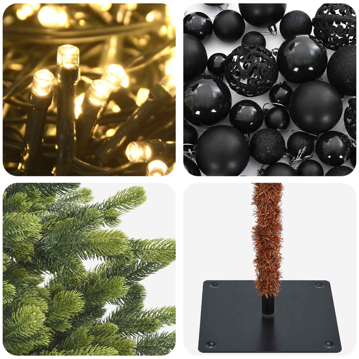 Brad de Crăciun artificial cu glob 180 cm 300 LED-uri Alb cald WALTI