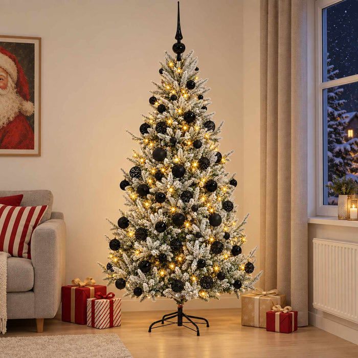 Brad de Crăciun artificial cu glob 180 cm 300 LED-uri Alb cald WALTI
