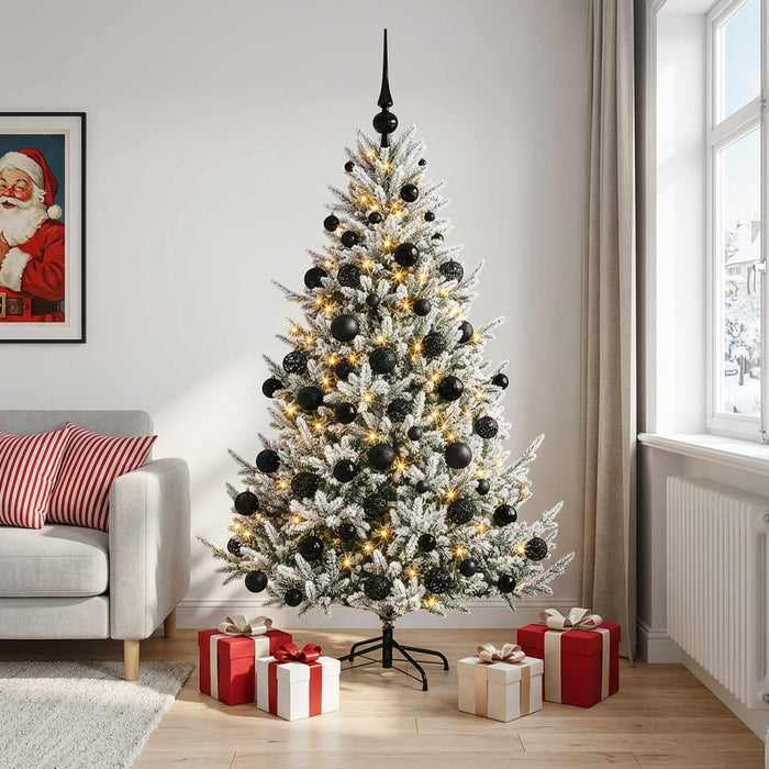 Brad de Crăciun artificial cu glob 180 cm 300 LED-uri Alb cald WALTI