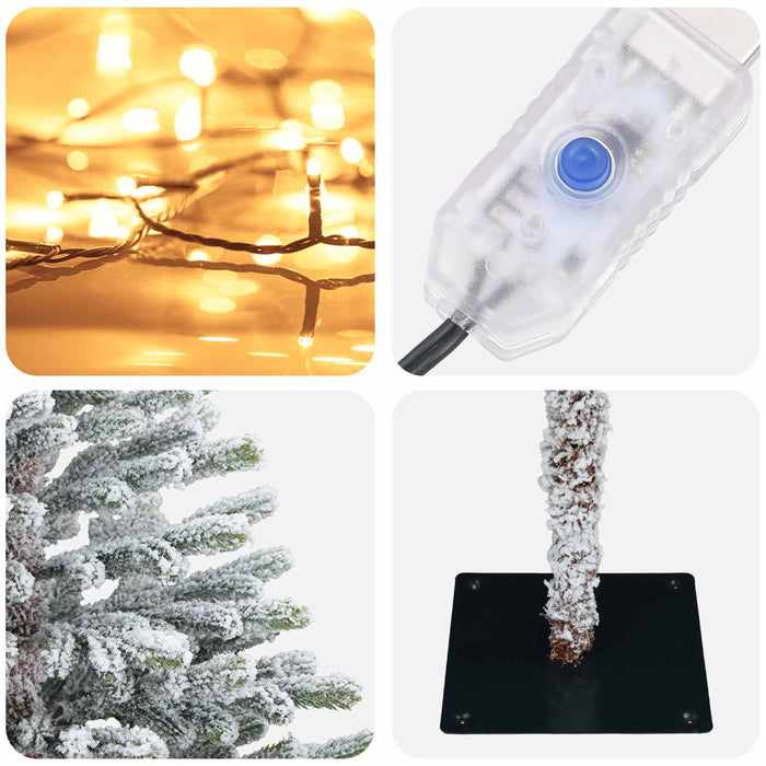 Brad de Crăciun artificial cu glob 180 cm 300 LED-uri Alb cald WALTI
