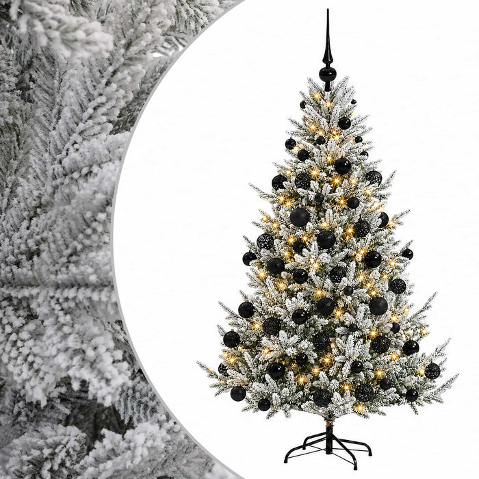Brad de Crăciun artificial cu glob 180 cm 300 LED-uri Alb cald WALTI