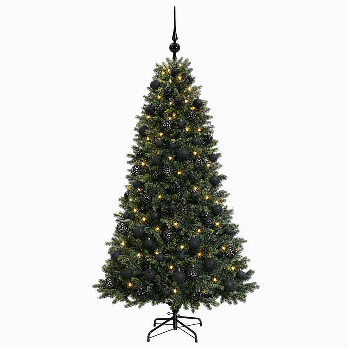 Brad de Crăciun artificial cu globuri 180 cm 300 LED-uri WALTI