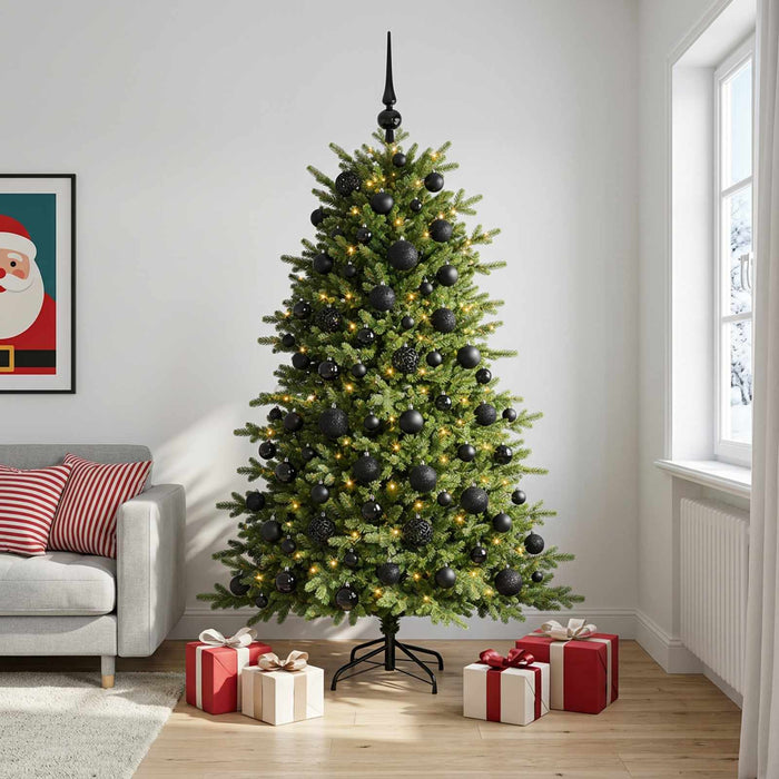Brad de Crăciun artificial cu glob 180 cm 300 LED-uri Alb cald WALTI