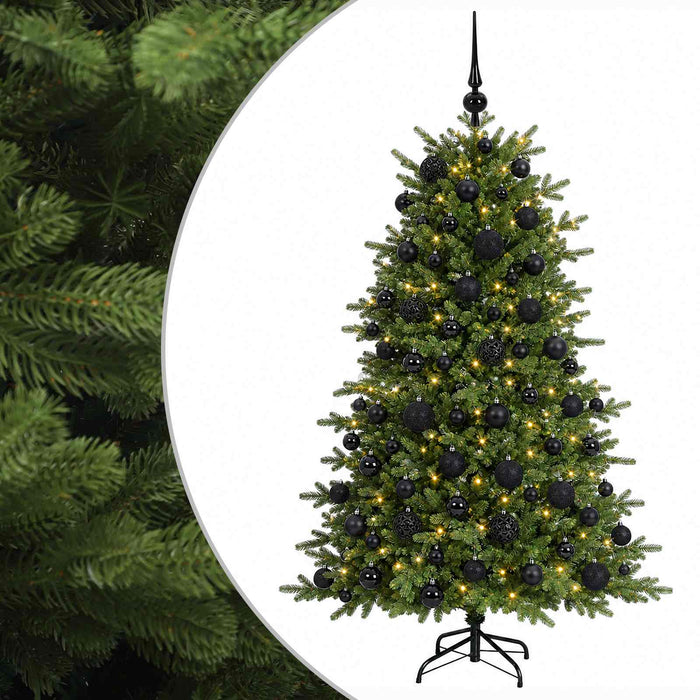 Brad de Crăciun artificial cu glob 180 cm 300 LED-uri Alb cald WALTI