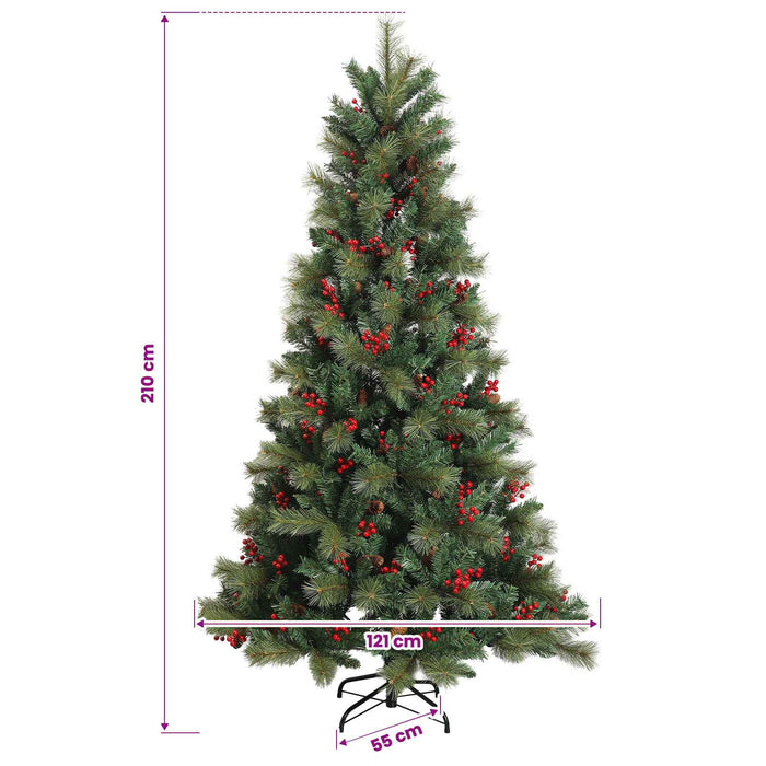 Brad de Crăciun artificial cu glob 210 cm 300 LED-uri Alb cald WALTI