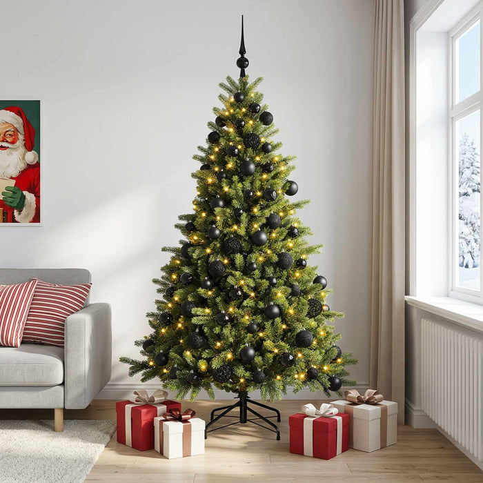 Brad de Crăciun artificial cu glob 180 cm 300 LED-uri Alb cald - WALTI WALTI