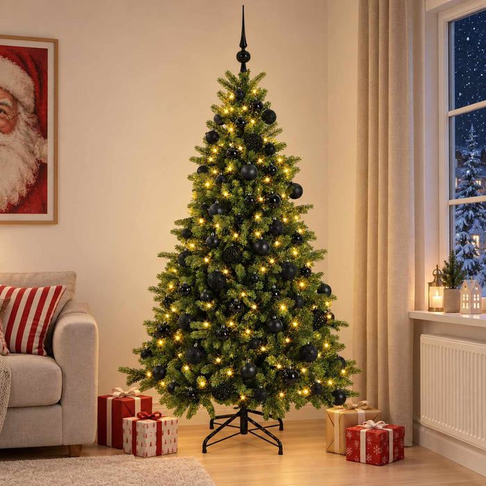 Brad de Crăciun artificial cu glob 180 cm 300 LED-uri Alb cald - WALTI WALTI