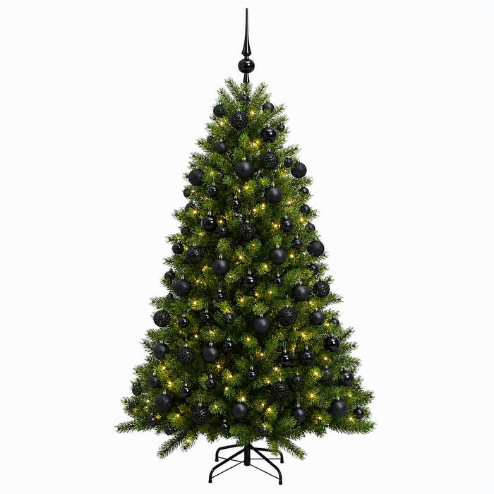Brad de Crăciun artificial cu globuri 210 cm 300 LED-uri - WALTI WALTI