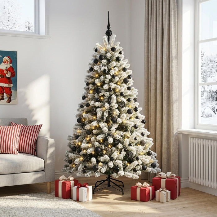 Brad de Crăciun artificial cu globuri 180 cm 300 LED-uri - WALTI WALTI