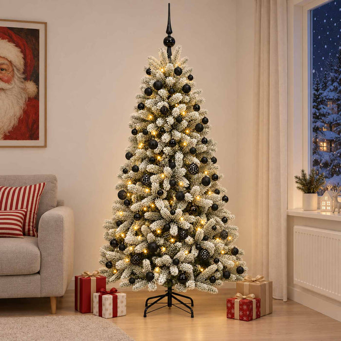 Brad de Crăciun artificial cu globuri 180 cm 300 LED-uri - WALTI WALTI
