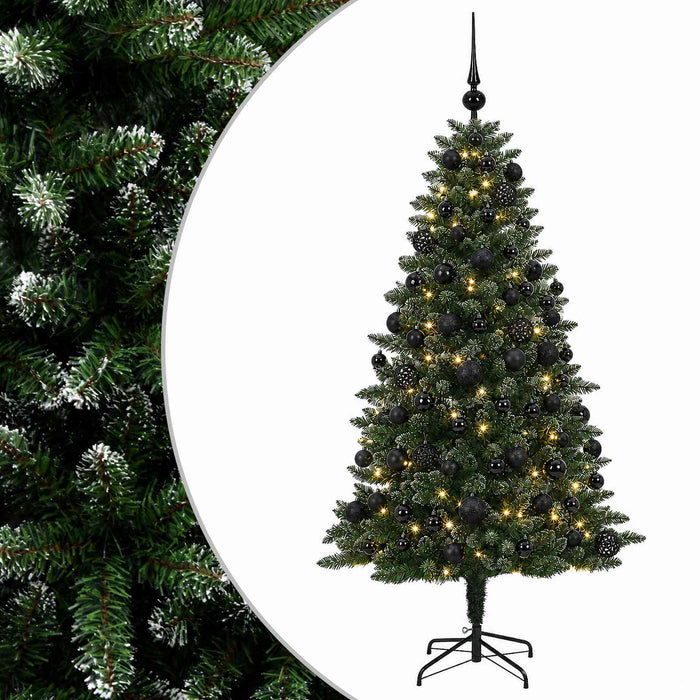 Brad de Crăciun artificial cu globuri 210 cm 300 LED-uri - WALTI WALTI
