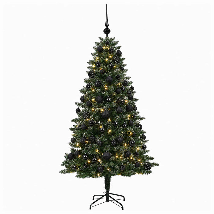 Brad de Crăciun artificial cu globuri 210 cm 300 LED-uri - WALTI WALTI