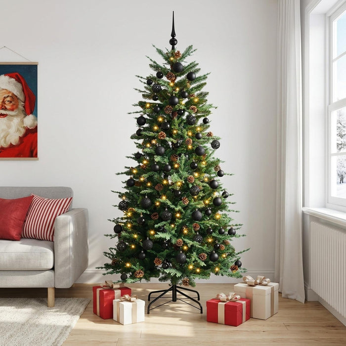Brad de Crăciun artificial cu glob 240 cm 300 LED-uri Alb cald - WALTI WALTI