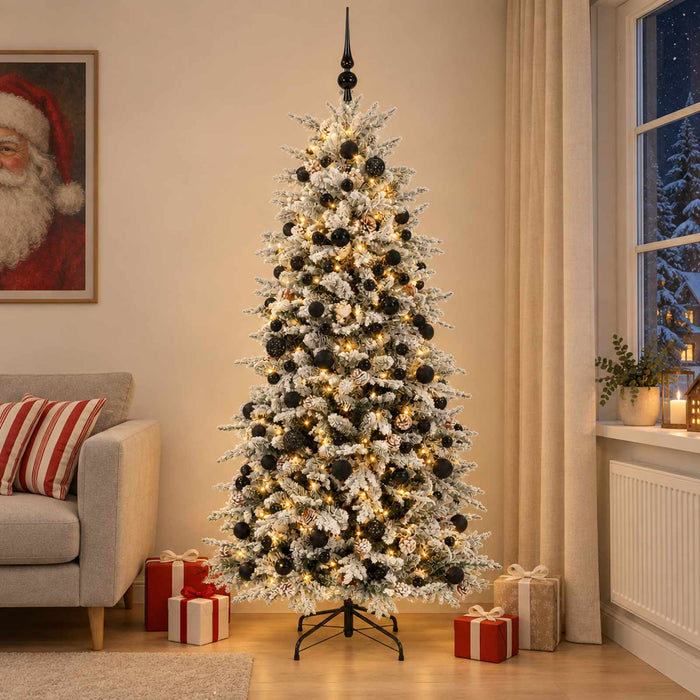 Brad de Crăciun artificial cu glob 240 cm 300 LED-uri Alb cald - WALTI WALTI