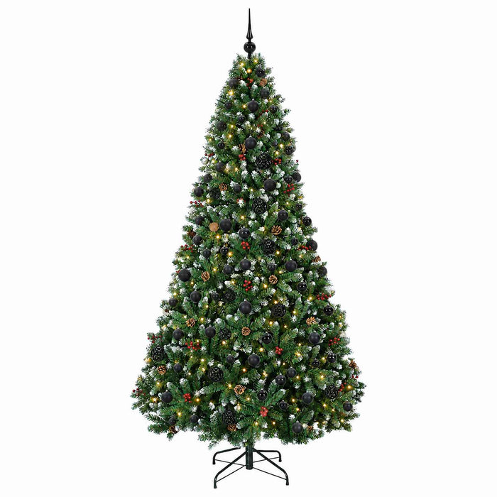 Brad de Crăciun artificial verde cu globuri 240 cm 300 LED-uri WALTI